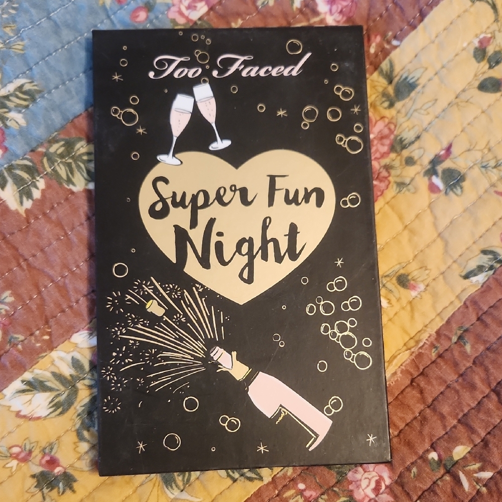 Too Faced Super Fun Night Black and Gold Invitations
